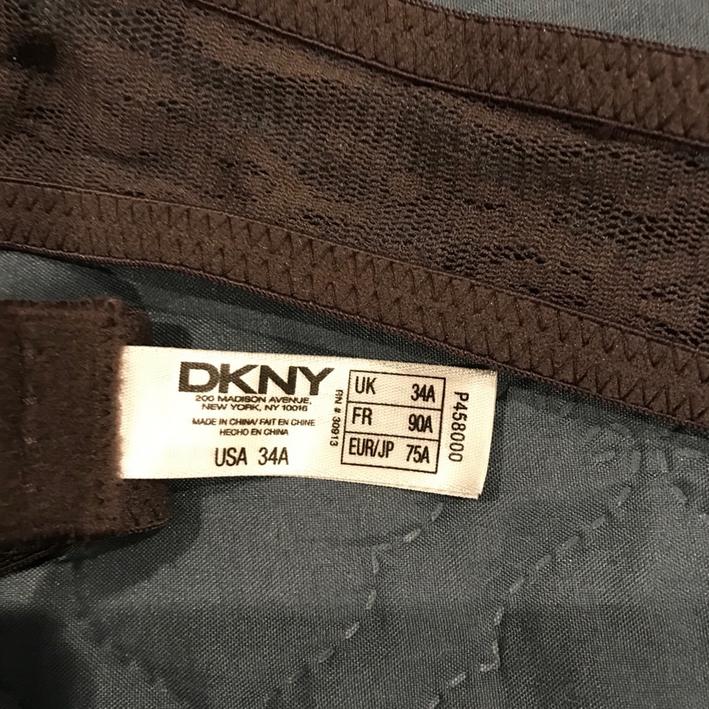 DKNY brown push up underwire bra 34A New - Picture 2 of 3